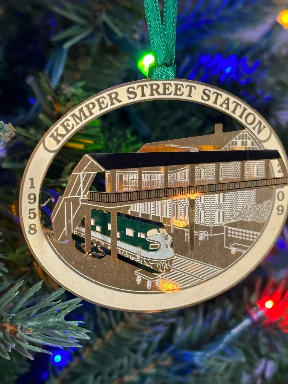 Kemper Street Station – Lynchburg, Virginia Christmas Ornament